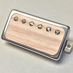 Exotic Red Oak Wood P.A.F Humbucker Pickup Open Ring