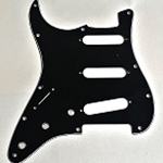 Pickguard - Black Left Handed Stratocaster Pickguard 3-Ply