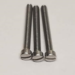 Screws - Telecaster 6-32 x 1" Slotted Fillister Head Intonation Screws, Stainless Steel