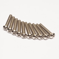 Screw - Nickel Round Head Pickup Height Screw 6-32